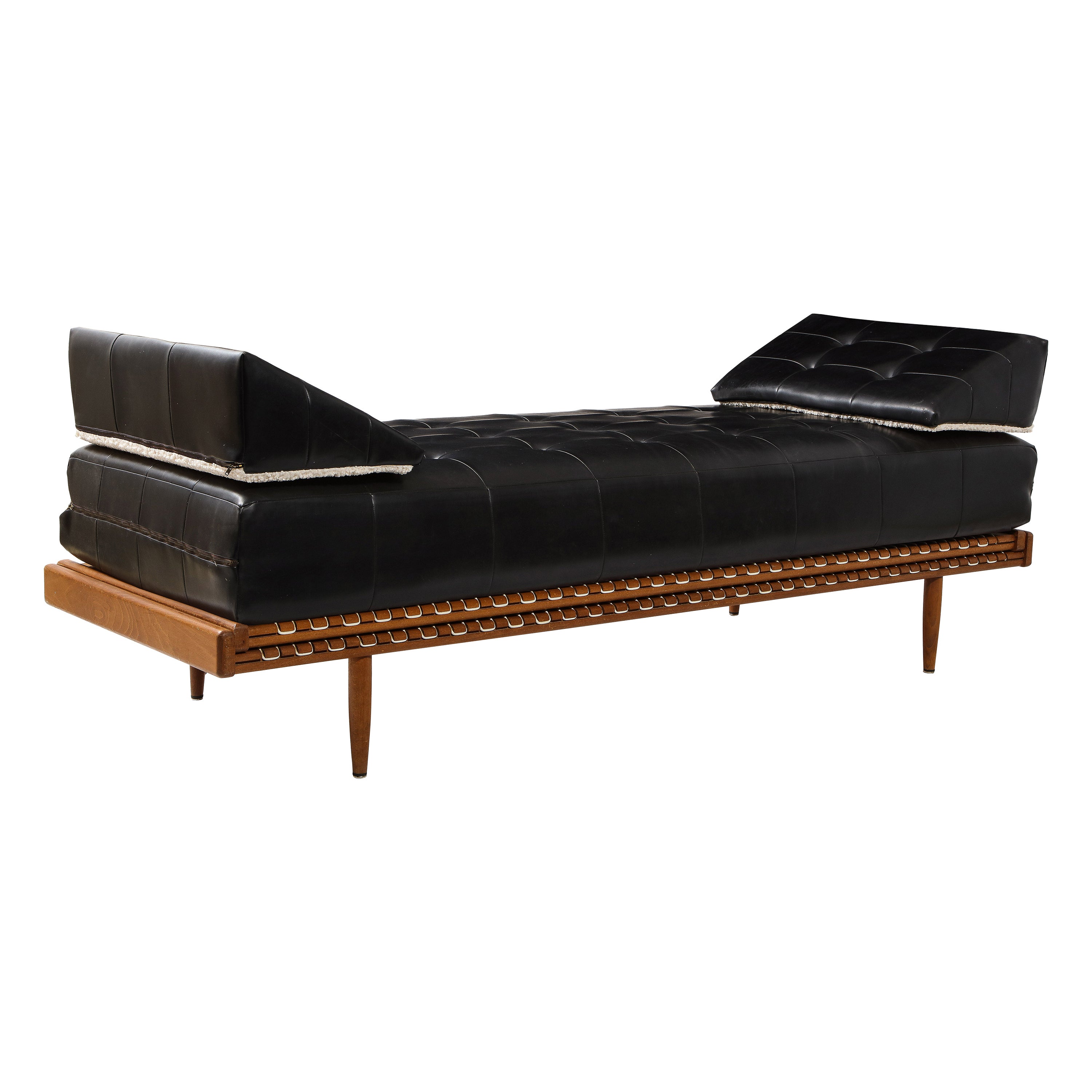 Beech and Cord Sofa/Daybed by Georges Tigien, France 1960's For Sale at  1stDibs