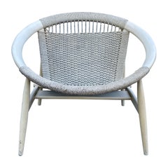 Vintage Mid-Century Modern "Ringstol" Woven Hoop Chair by Illum Wikkelso