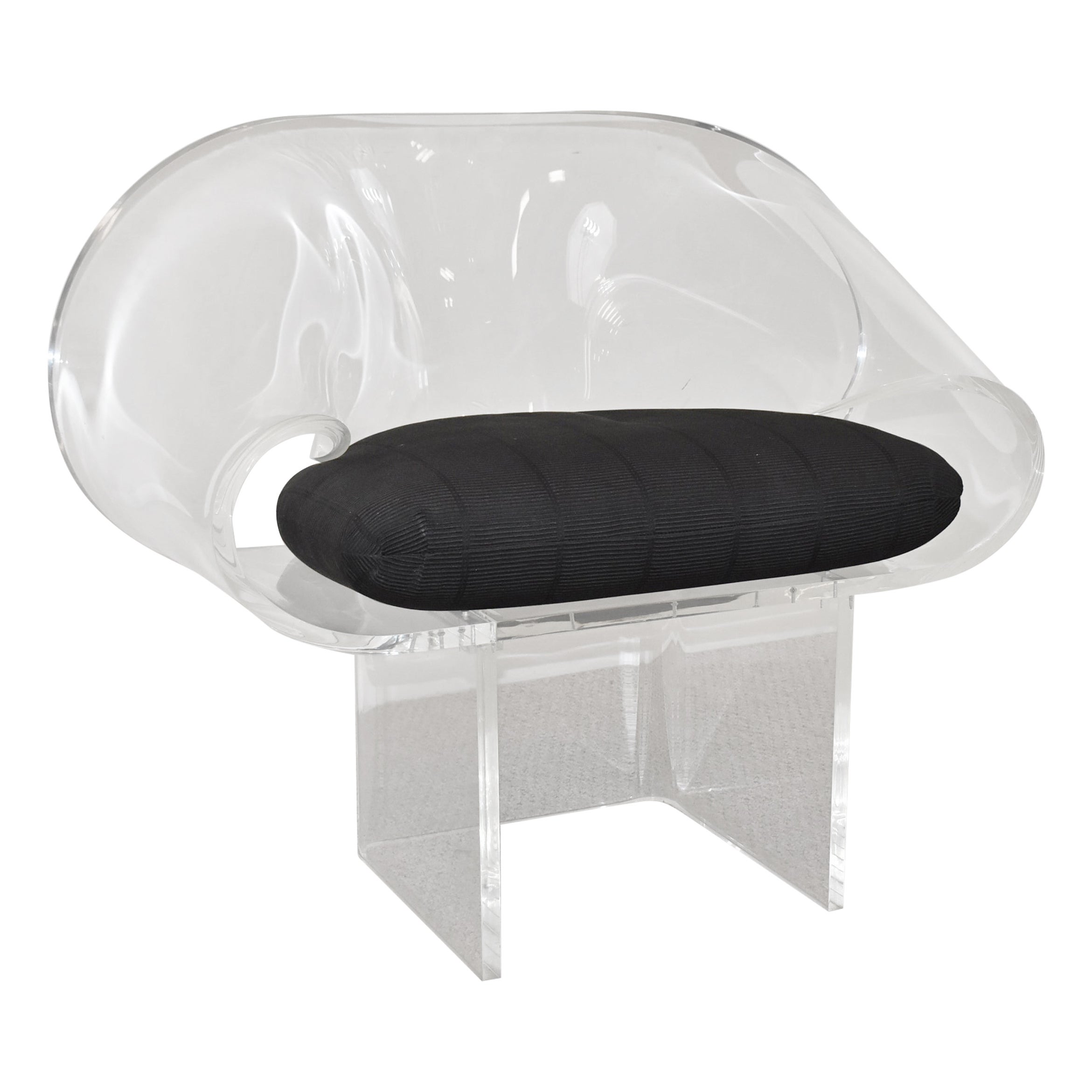 Robert Van Horn Lucite Ribbon Lounge Chair For Sale