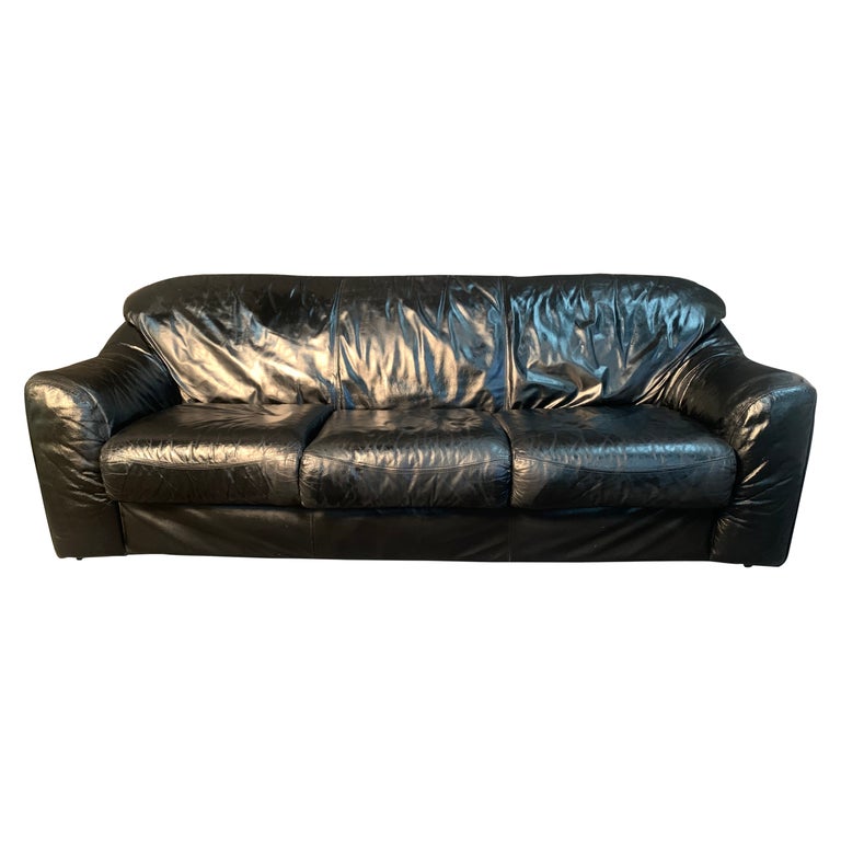 Vintage Leather Sofa For Sale at 1stDibs