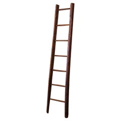19th Century French Pine Seven-Step Straight Ladder