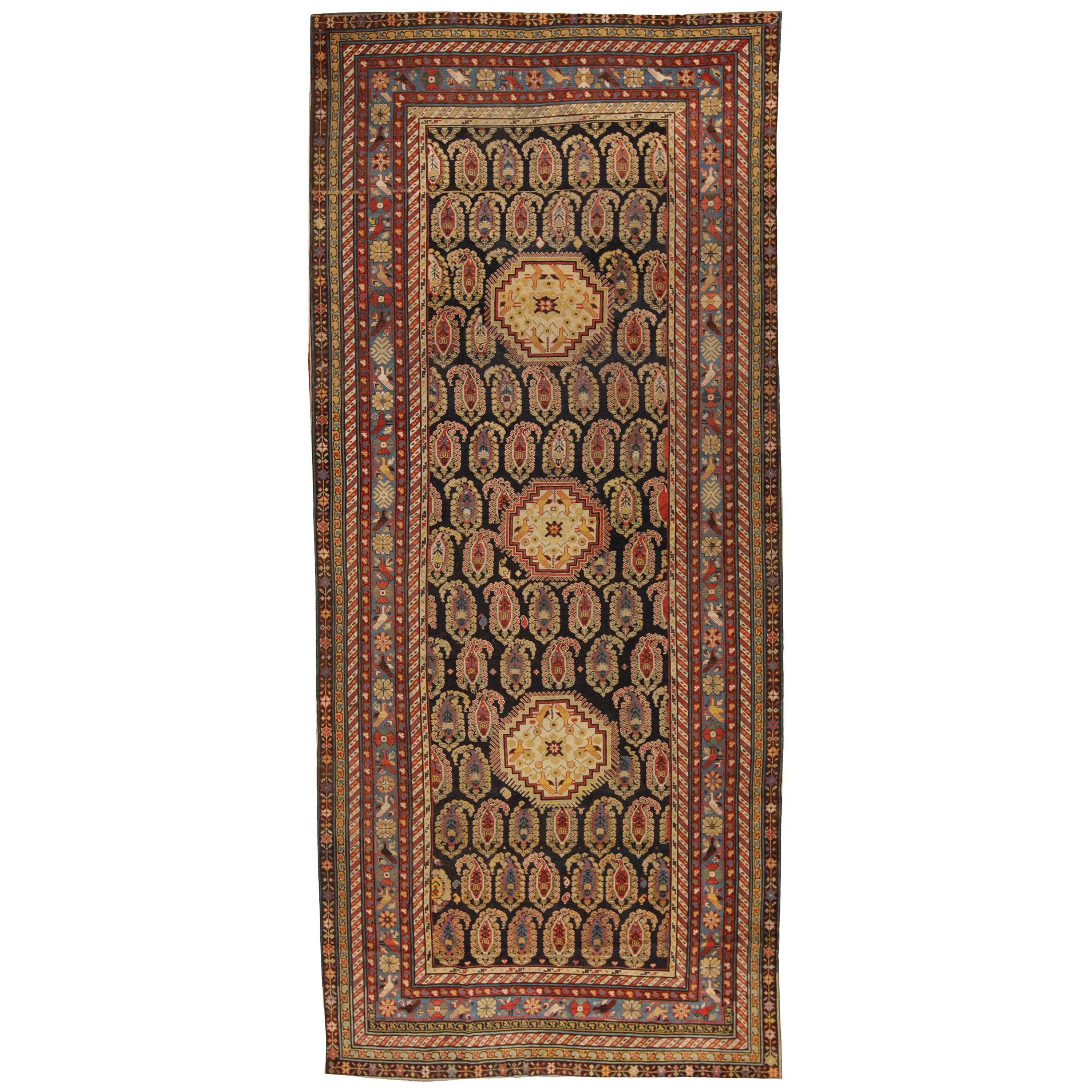 Antique 19th Century Caucasian Baku Khilla Rug For Sale