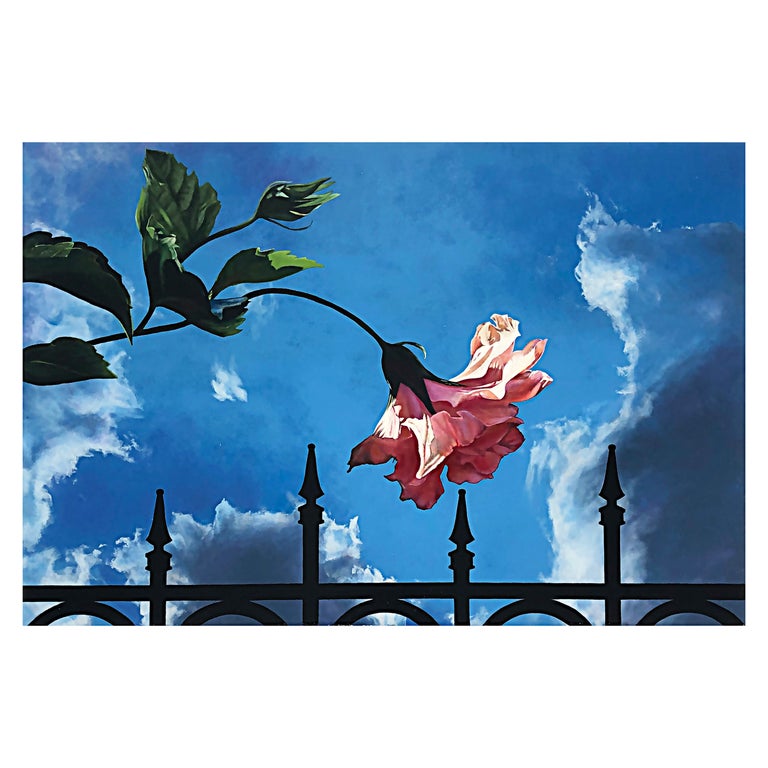 Large Hyperrealist Flower Painting, Teresa Frazee, "The Secret Of