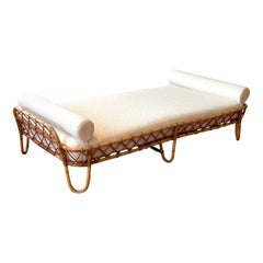 Vintage French Bamboo Daybed