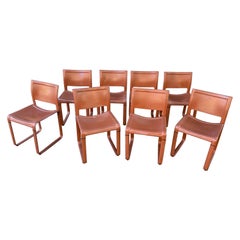 Matteo Grassi Set of 8 Leather Chairs