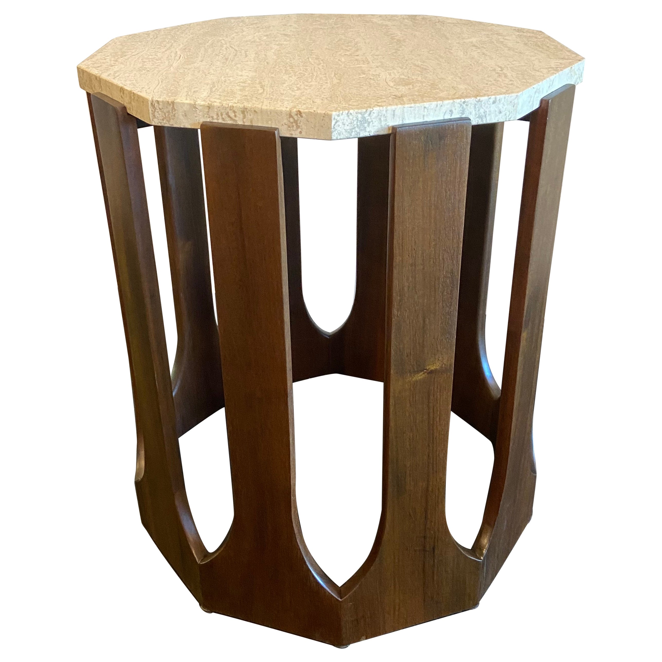 Table d'appoint en travertin Harvey Probber