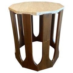 Retro Harvey Probber Travertine Occasional Table