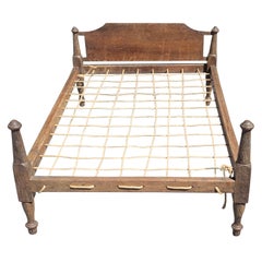 Antique Classical American Doll Rope Bedframe