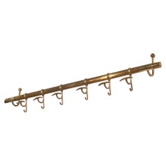 Italian Designer, Coat Rack, Brass, Italy, 1940s