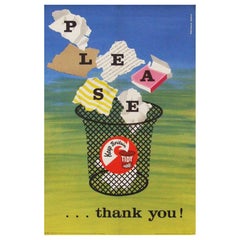 Affiche originale des années 1950 de Keep Britain Tidy par Reginald Mount Recycle Trash