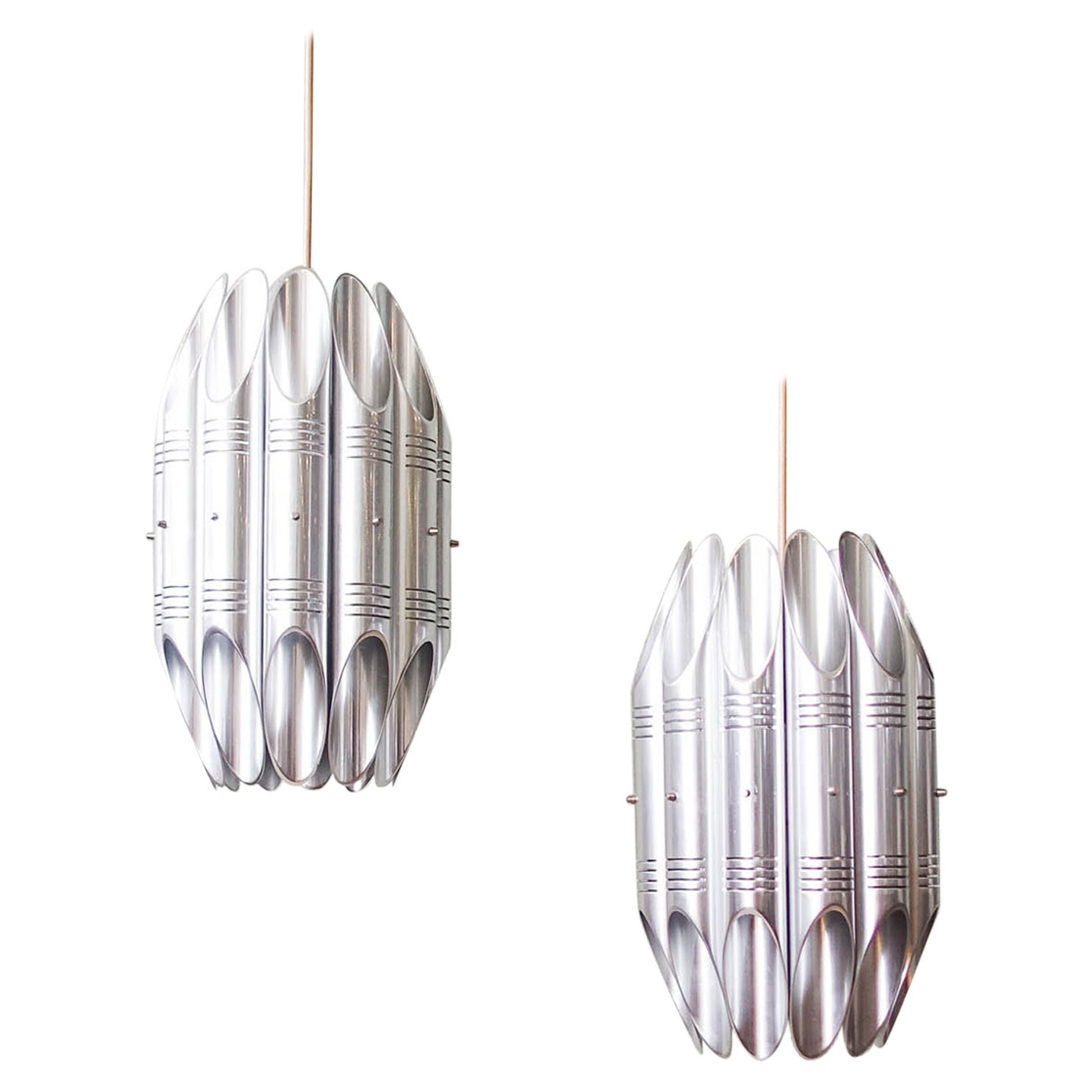 Rare Pair of Philips Pendant Lamps, 1960's For Sale