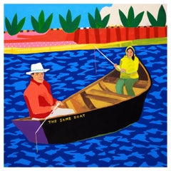 'They Were in the Same Boat' Portrait Painting by Alan Fears Pop Art