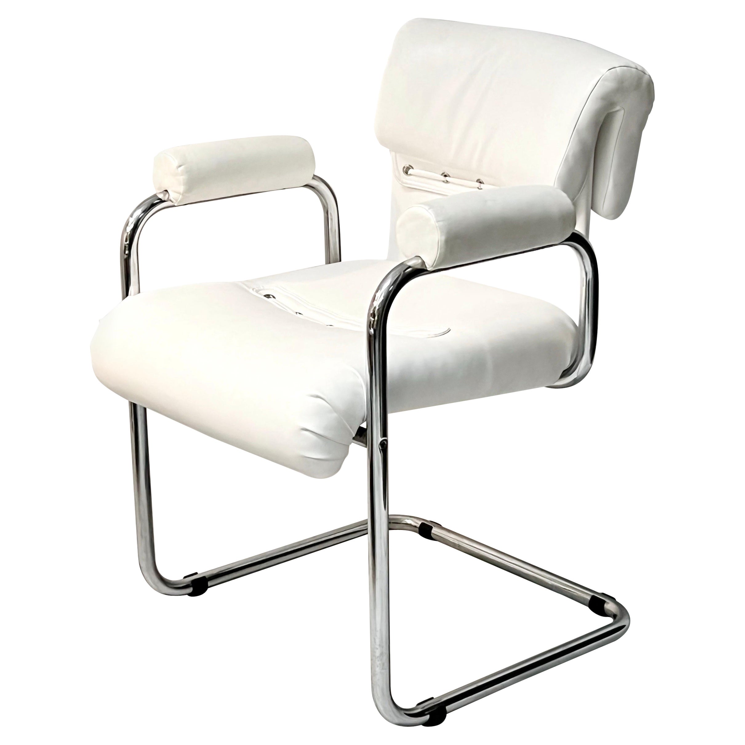 Guido Faleschini i4 Mariani White Leather Dining Chair, 2 Available