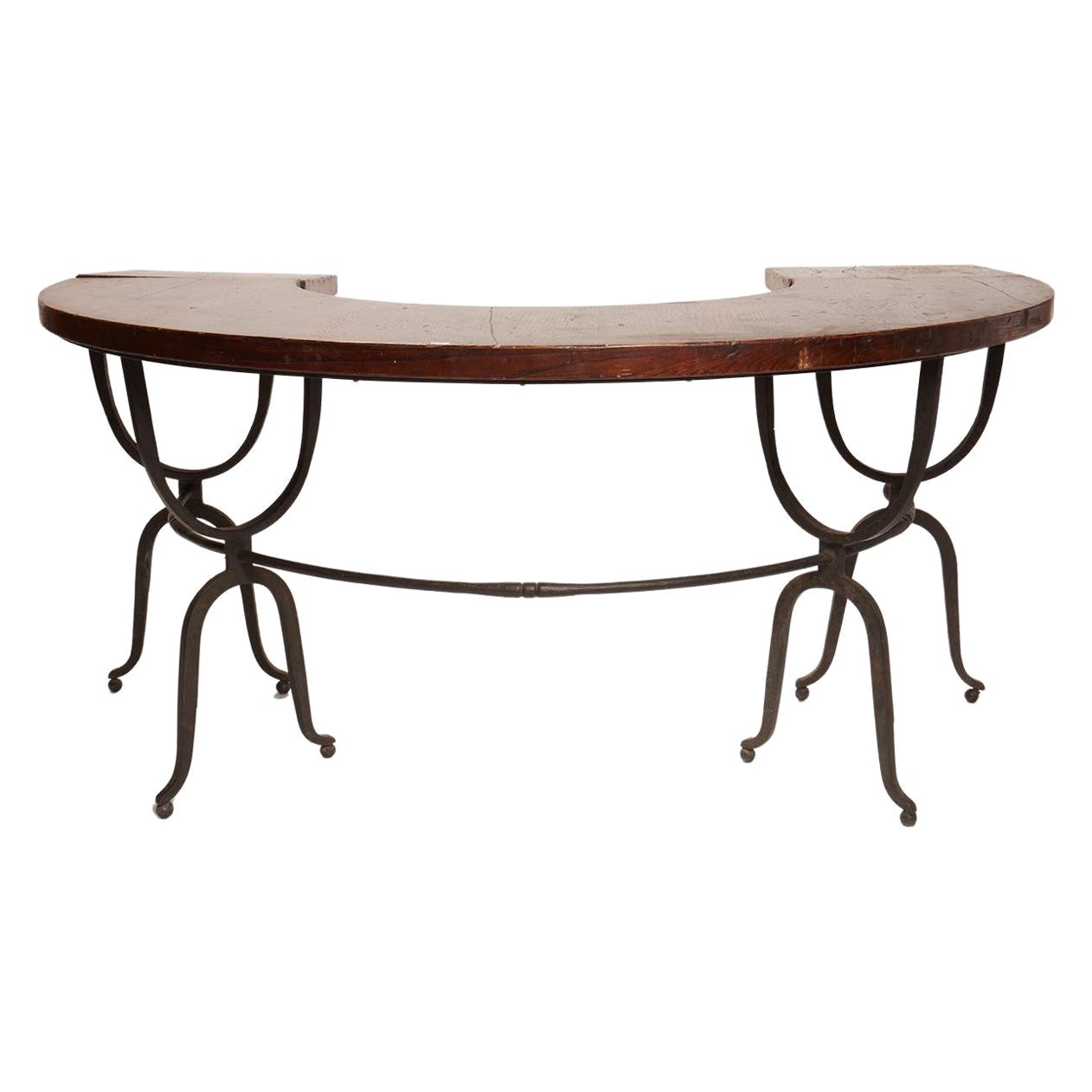 Semi-Circle Hunt Table for Wine Tasting, USA, 1900 For Sale
