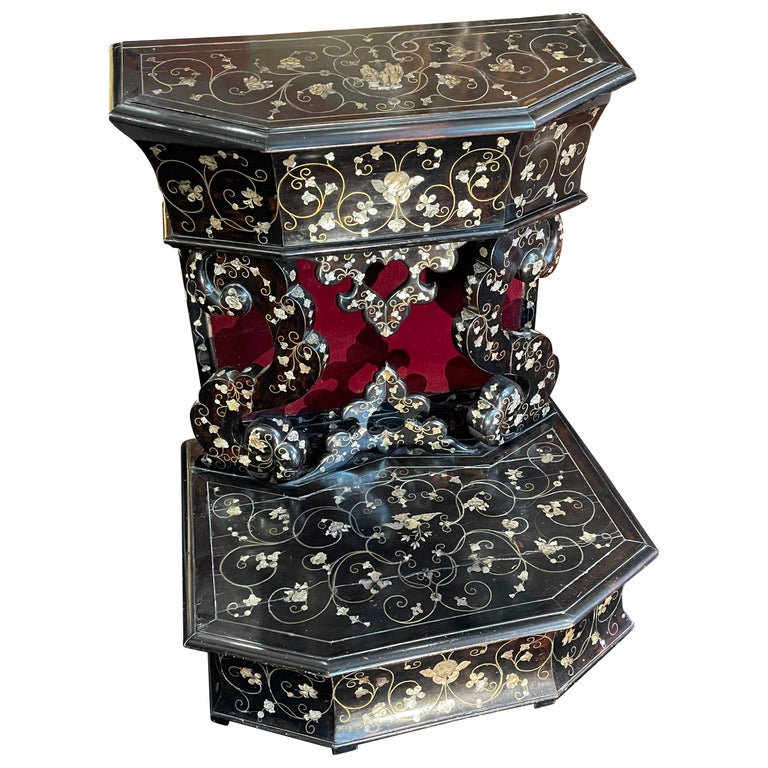 Italian PrieDieu Inlaid with Motherofpearl For Sale at 1stDibs