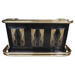 Art Deco Bar Custom Finish Black and Gold One of a Kind