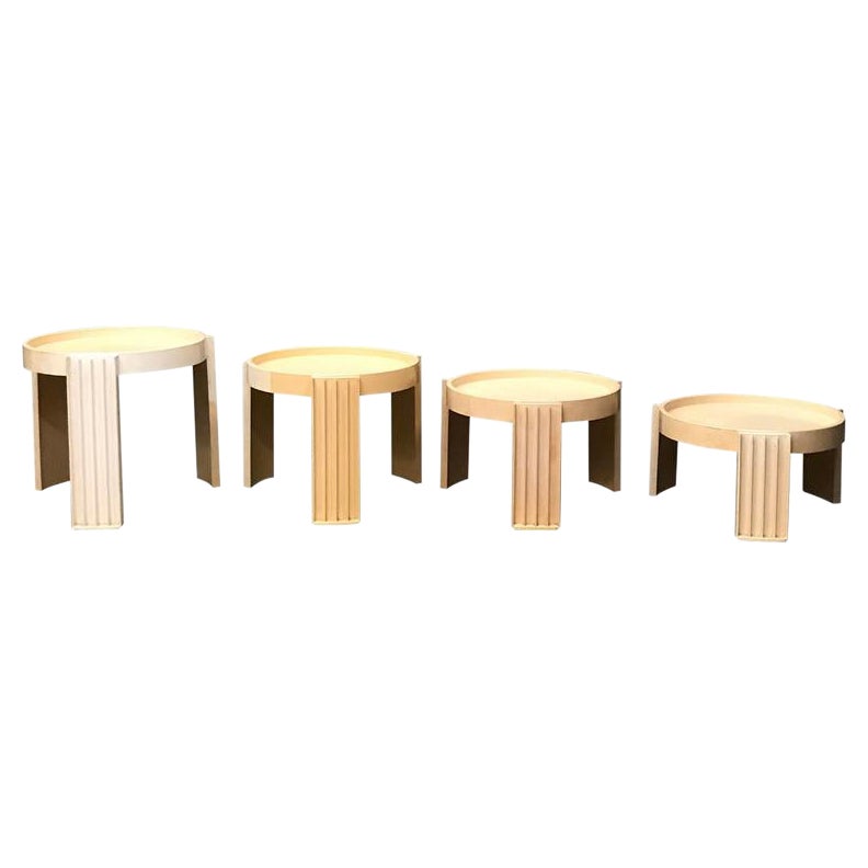 1967, Gianfranco Frattini for Cassina, 4 Pieces of Marema Stacking Tables For Sale