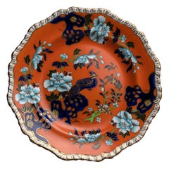 Orange Ironstone 'Pheasant' Plate by Mason's Ashworth