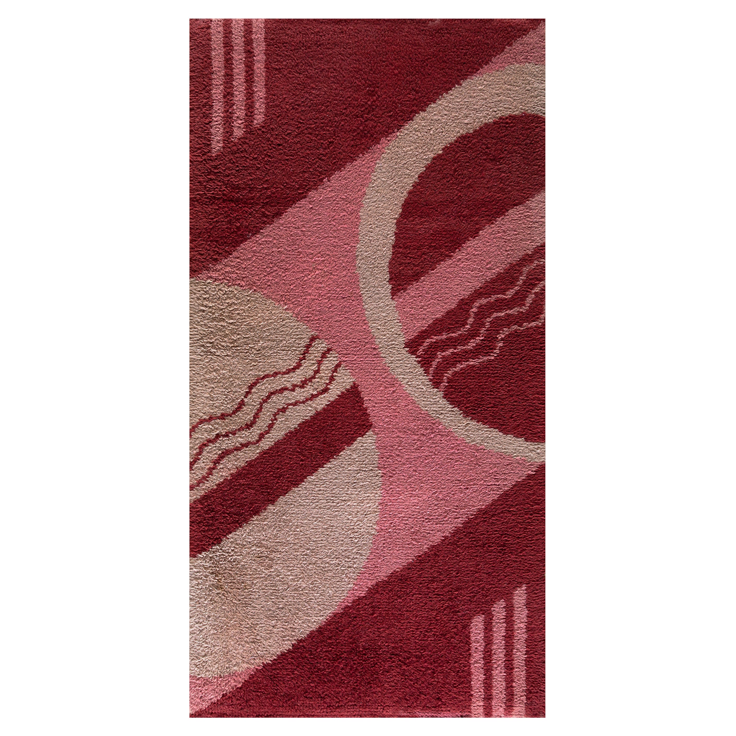 Englischer Art-Déco-Teppich aus den 1930er Jahren ( 3'' x 5''10 - 92 x 178)