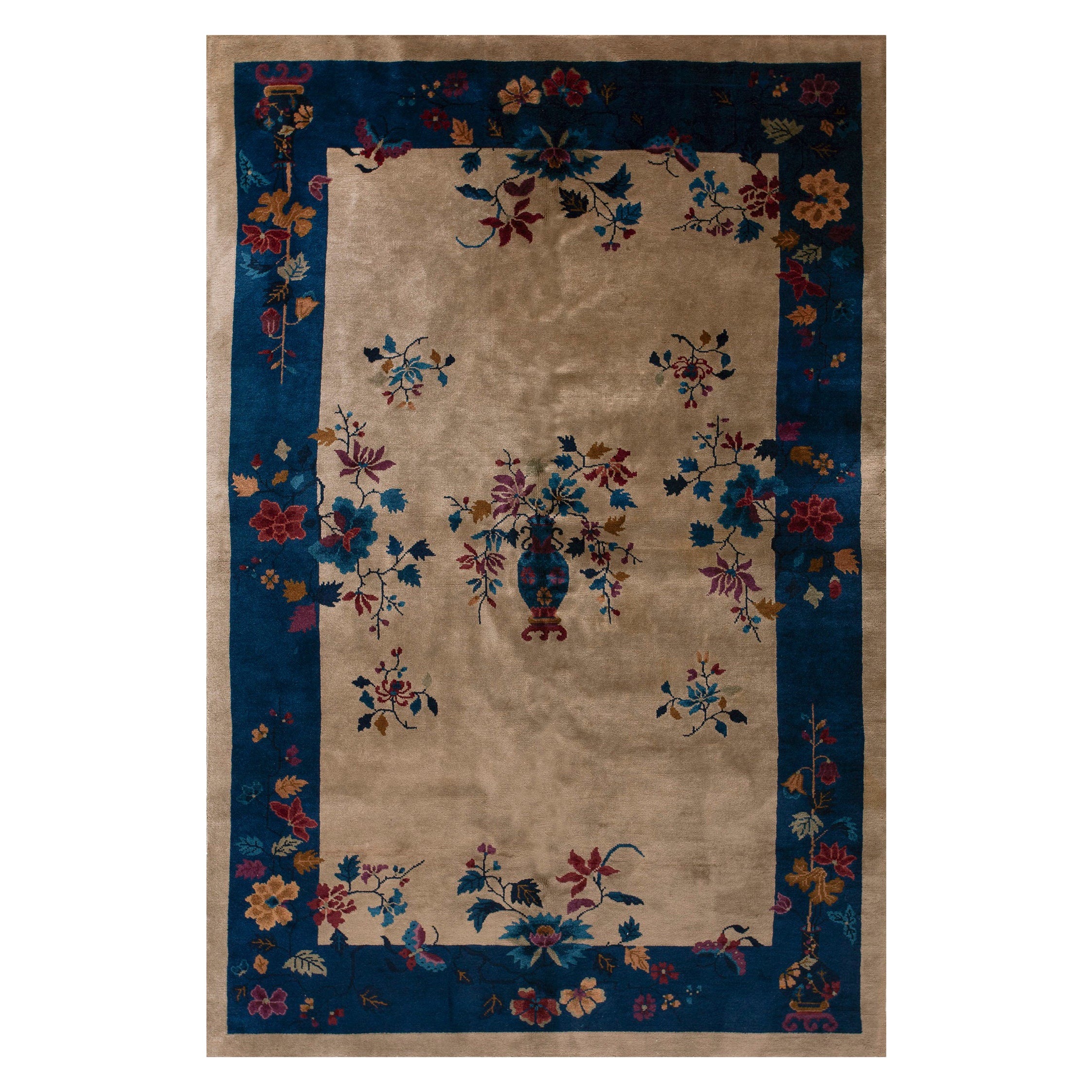 1920s Chinese Art Deco Carpet ( 5' x 7'10" - 143 x 238 cm ) For Sale