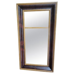 Espejo de pared Trumeau del Imperio Americano de caoba con llama dorada, s. XIX, c. 1840