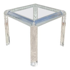 Vintage Contemporary Clear Home Design Lucite Game Table