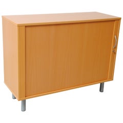 Danish Bent Silberg Beech Cabinets with Jealousy Doors by Bent Silberg Mobler