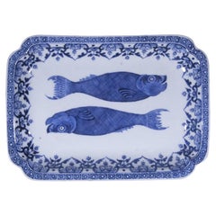 Chinese Export Porcelain Rare Dutch-Market Blue & White Herring Dish