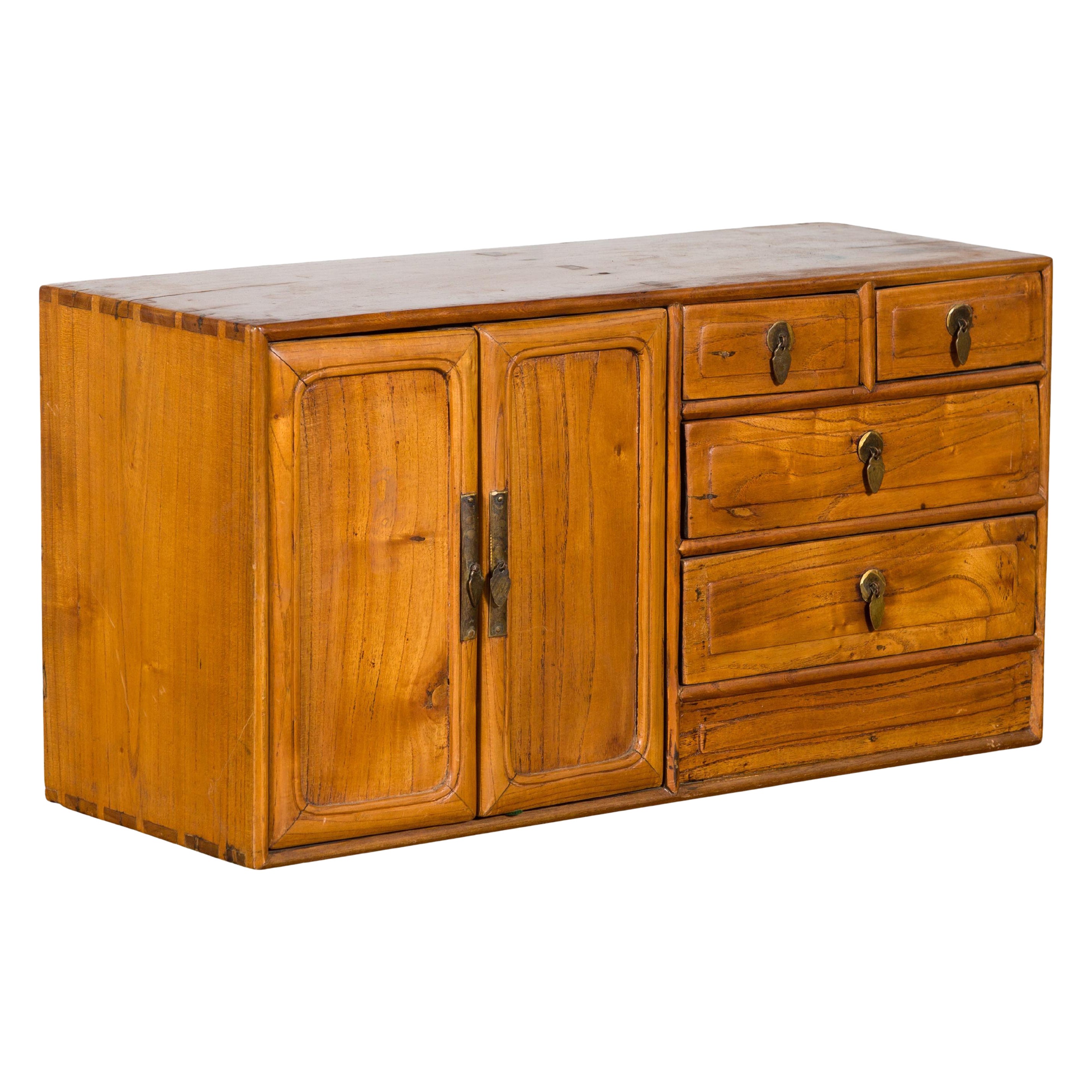 Elmwood Early 20th Century Makeup Chest with Doors and Drawers
