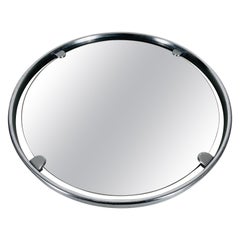 Heavy Aluminium Mirror by Hillebrand, Germany, 1960s