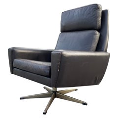 Mid-Century Danish Modern Leather Lounge Chair