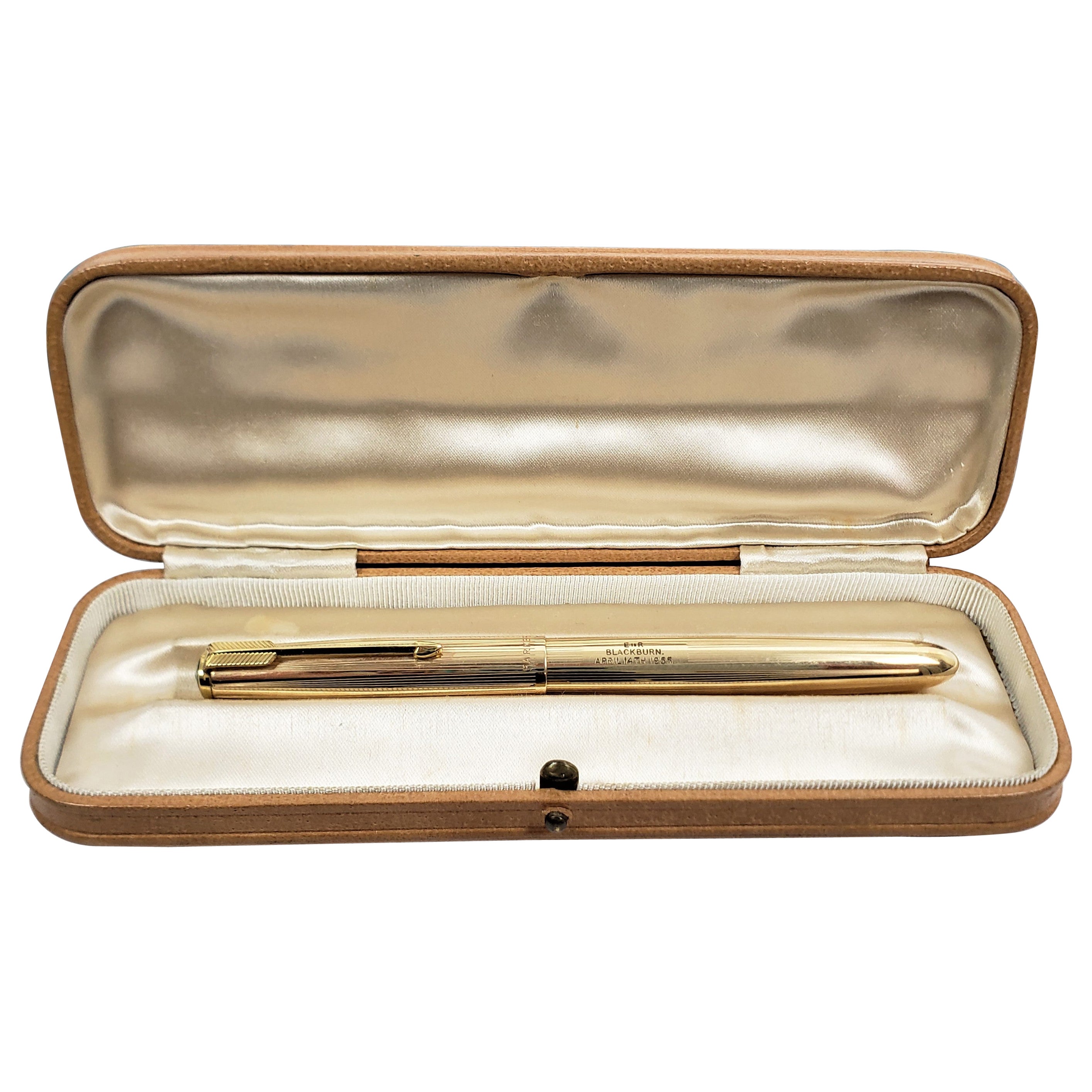 Queen Elizabeth II Used & Presented Parker Gold Filled Pen from Blackburn Visit