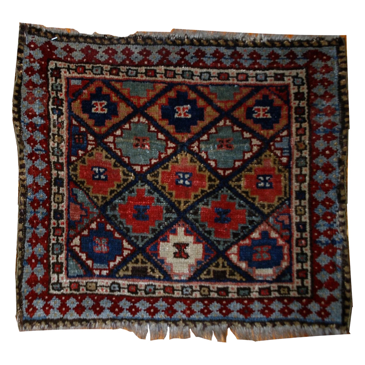 Handmade Antique Jaf Kurdish Style Rug, 1880s, 1B565 For Sale