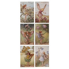 Set of 6 Original Flower Fairy Prints, C.1920