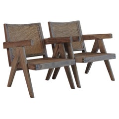 Pierre Jeanneret Pair of PJ-SI-29-A - Easy Chairs - Authentic Blond Teak, 1957