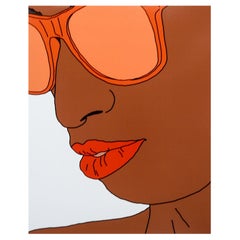 Impression Pop Art contemporaine orange Wayfarers