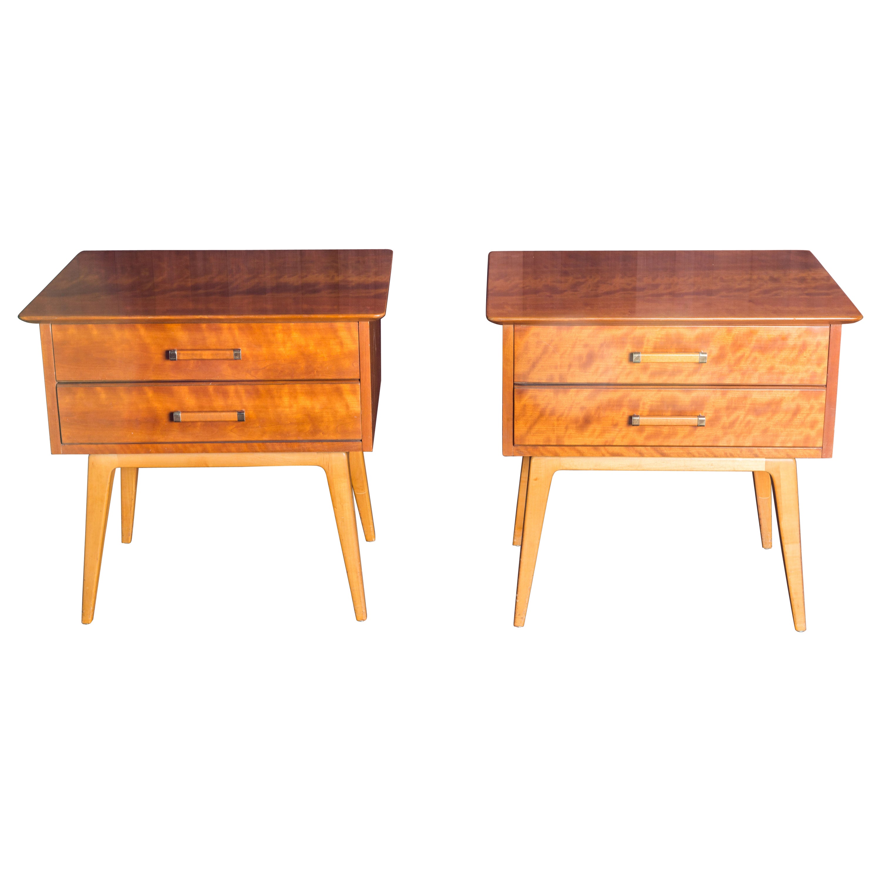 Pair of Mid-Century Modern Night Stands by Renzo Rutili for Johnson Furniture