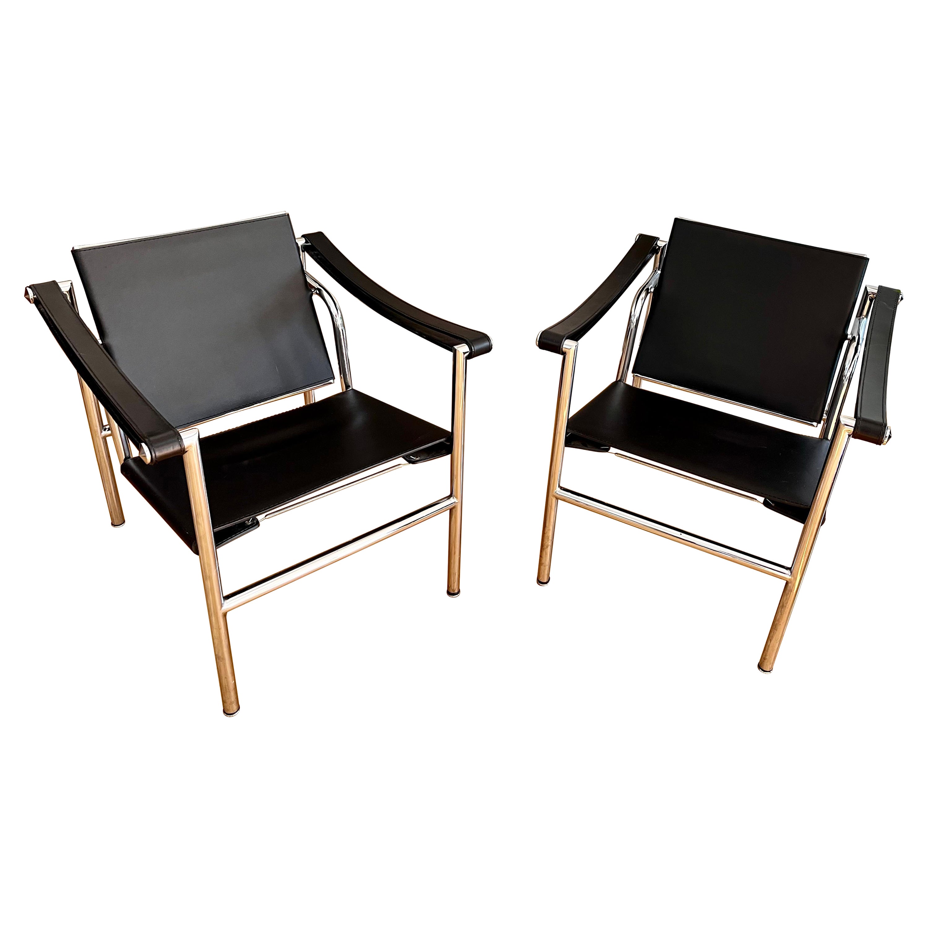 Le Corbusier, P. Jeanneret, C. Perriand Lc1 Chairs by Cassina