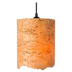 Organic Modern Karelian Burl 8.5" Pendant with Live Edge