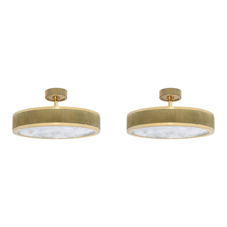 BSR18 Rock Crystal Semi Flush Mount by Phoenix For Sale at 1stDibs