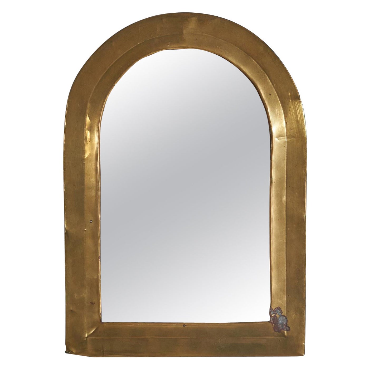 Italian Designer, Wall Mirror, Brass, Mirror Glass, Italy, c. 1940s