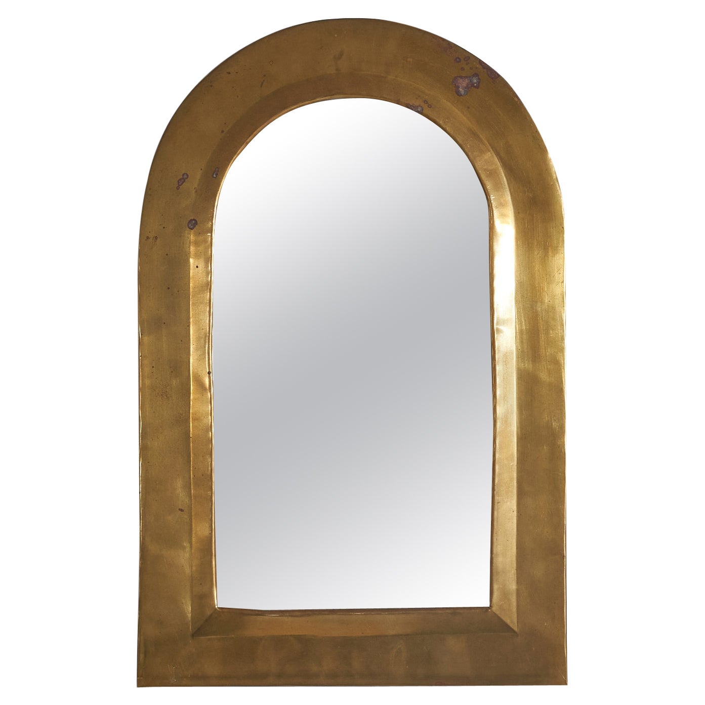 Italian Designer, Wall Mirror, Brass, Mirror Glass, Italy, c. 1940s For Sale