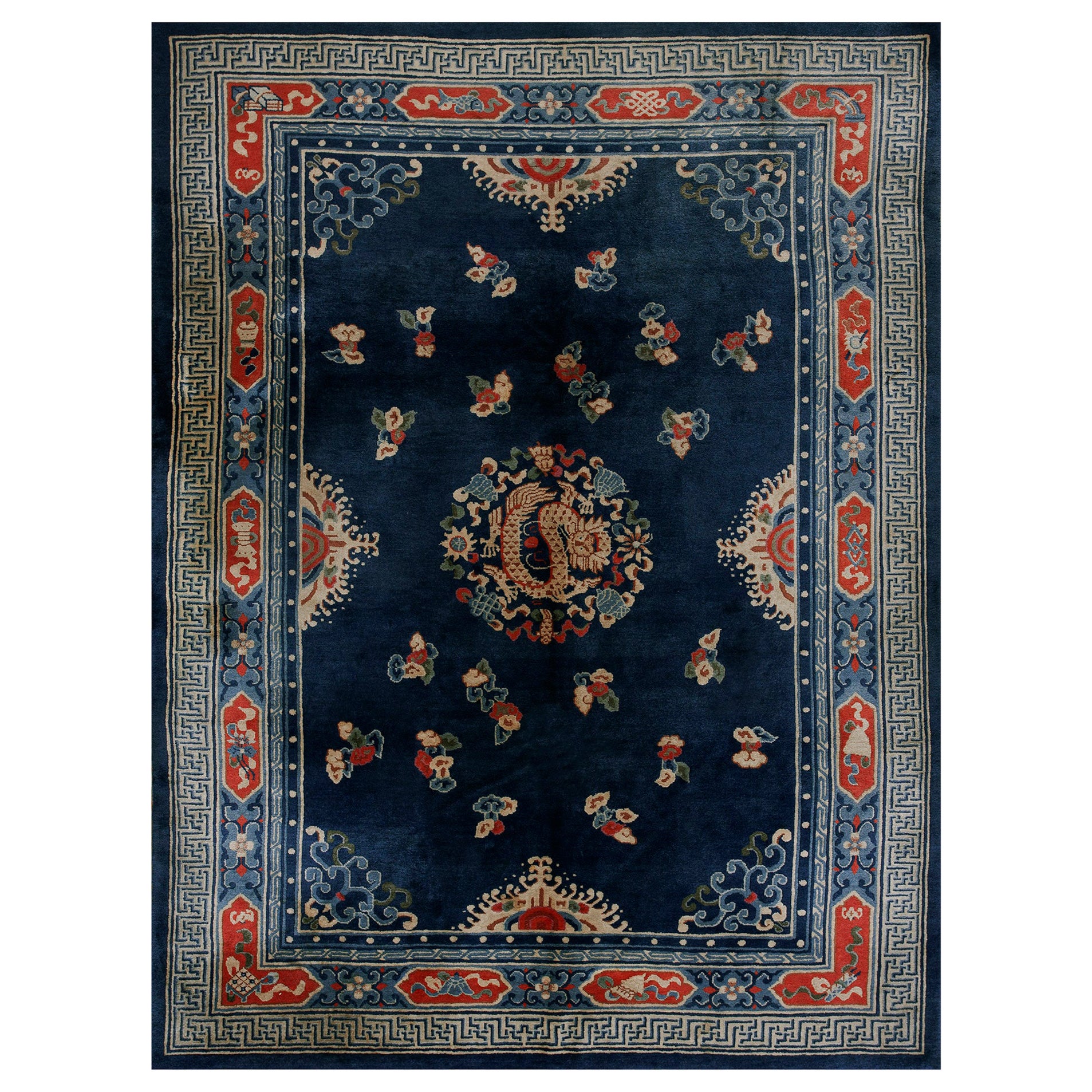 Early 20th Century Chinese Peking Carpet ( 7'3" x 9'8 - 220 x 295 )