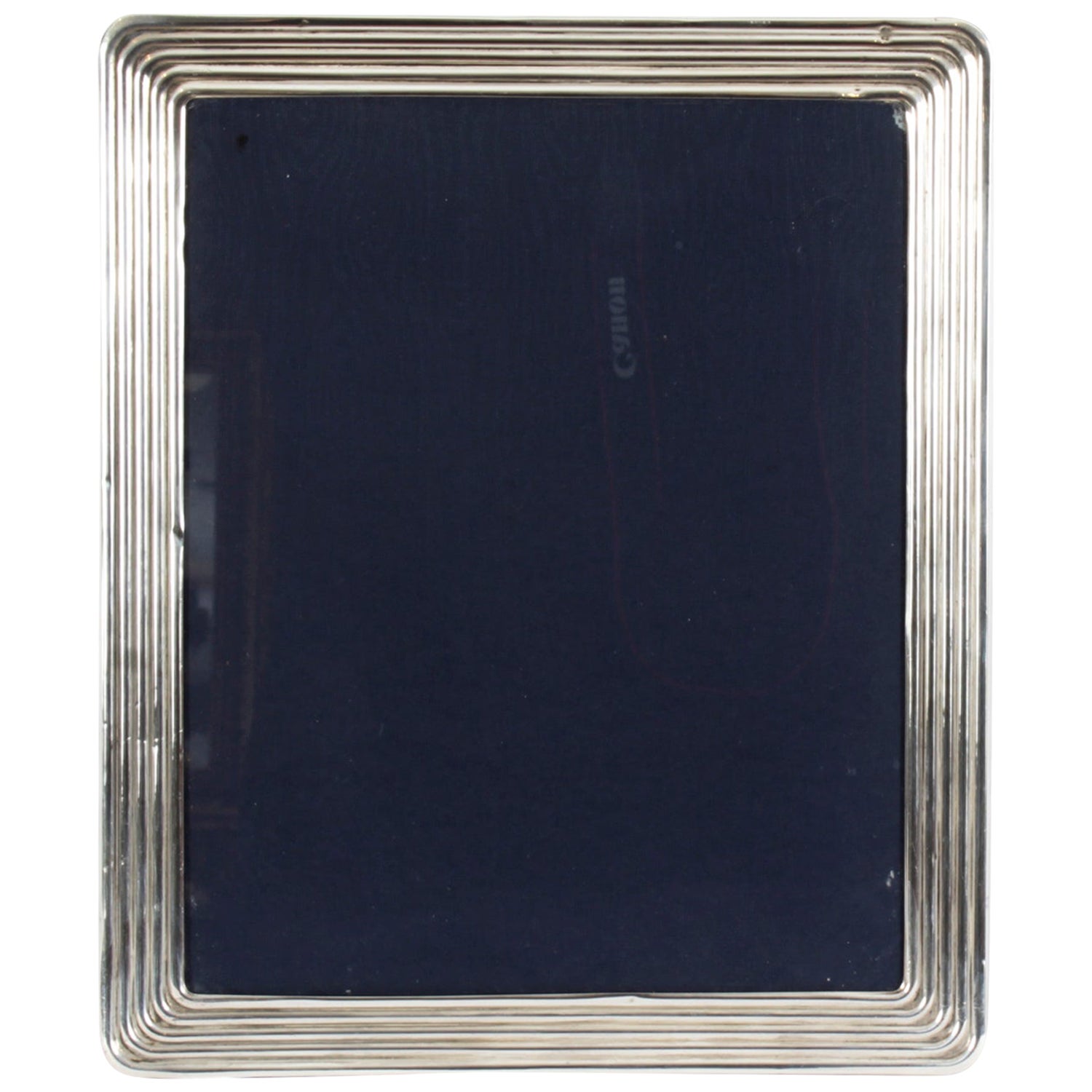 Vintage Large Sterling Silver Photo Frame London For Sale