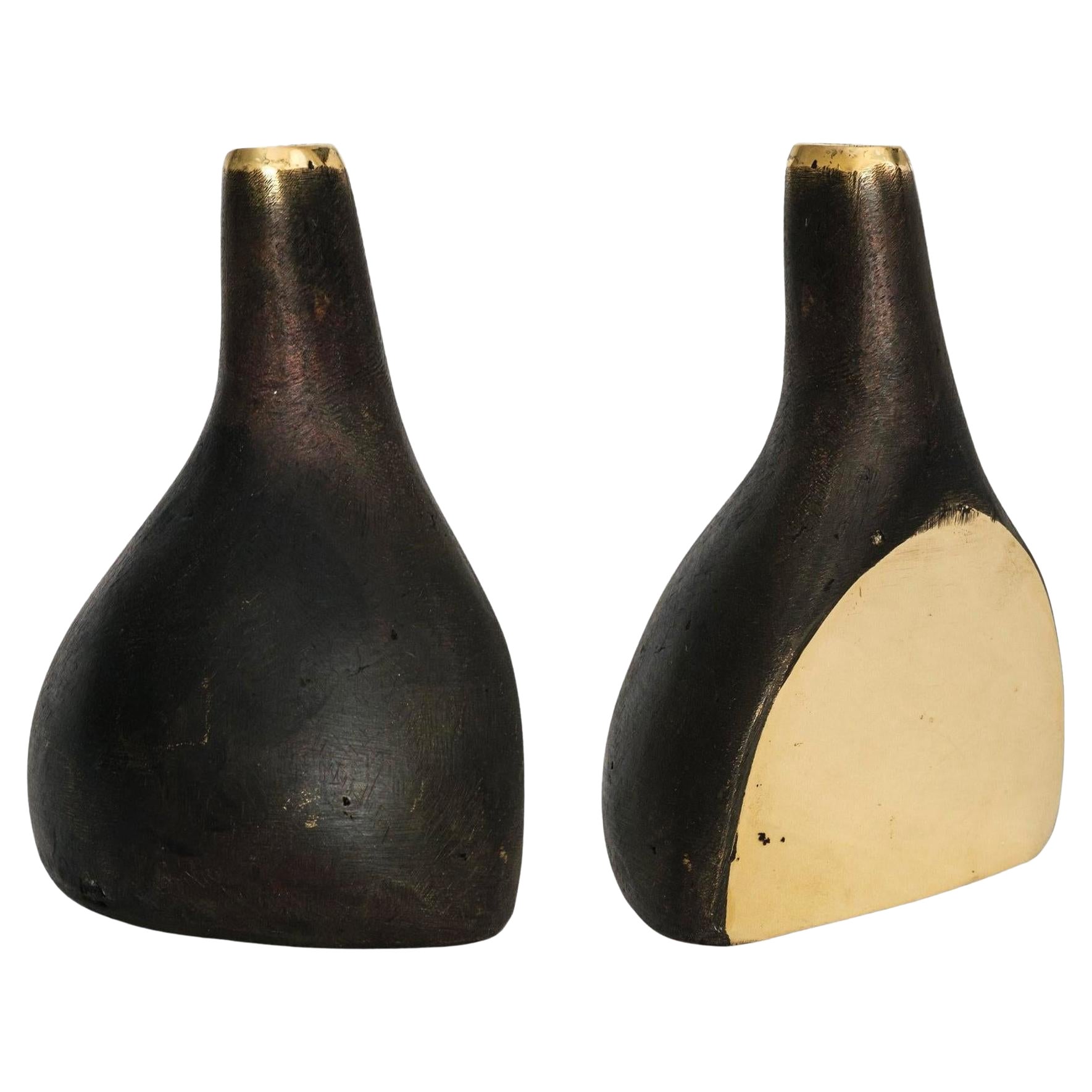 Carl Auböck Model #3792 Patinated Brass Vase or Bookend For Sale