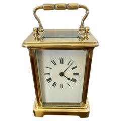 Antique Victorian Quality French Brass Cased Carriage Clock