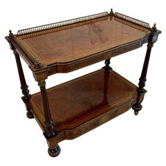 Table à pied en bois d'Amboyna de style victorien ancien, de qualité exposition
