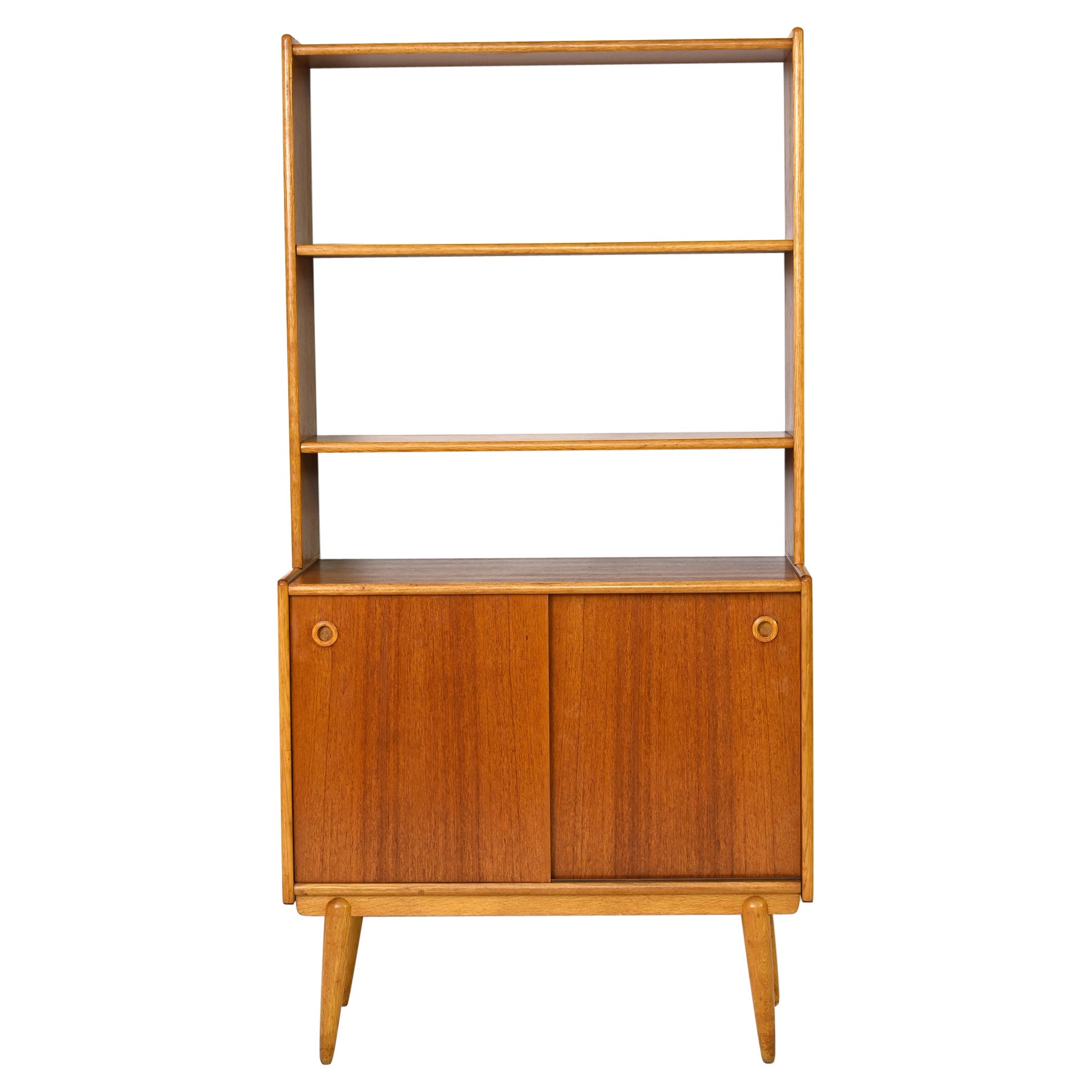 Vintage Bookcase with Small Sideboard