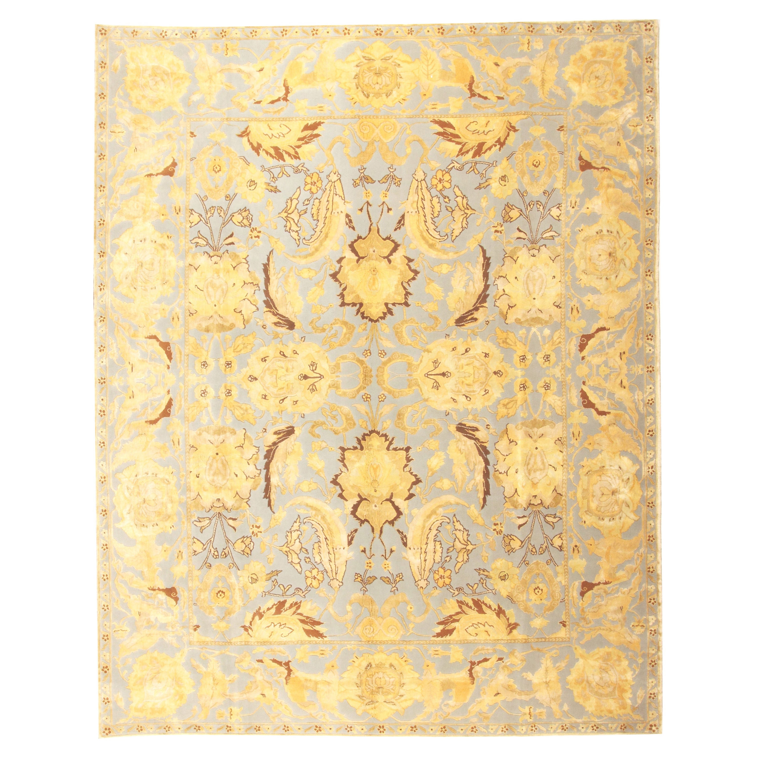 Via Como, 'Vonier' Rug feet Wool and Silk Hand Knotted Rug