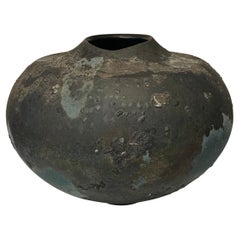 Große Raku-gebrannte Vase von Tony Evans